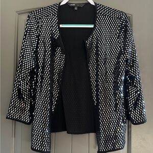 Elegant Black and Silver Sequined Jacket